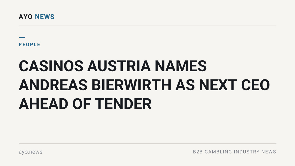 Casinos Austria Names Andreas Bierwirth As Next Ceo Ahead Of Tender