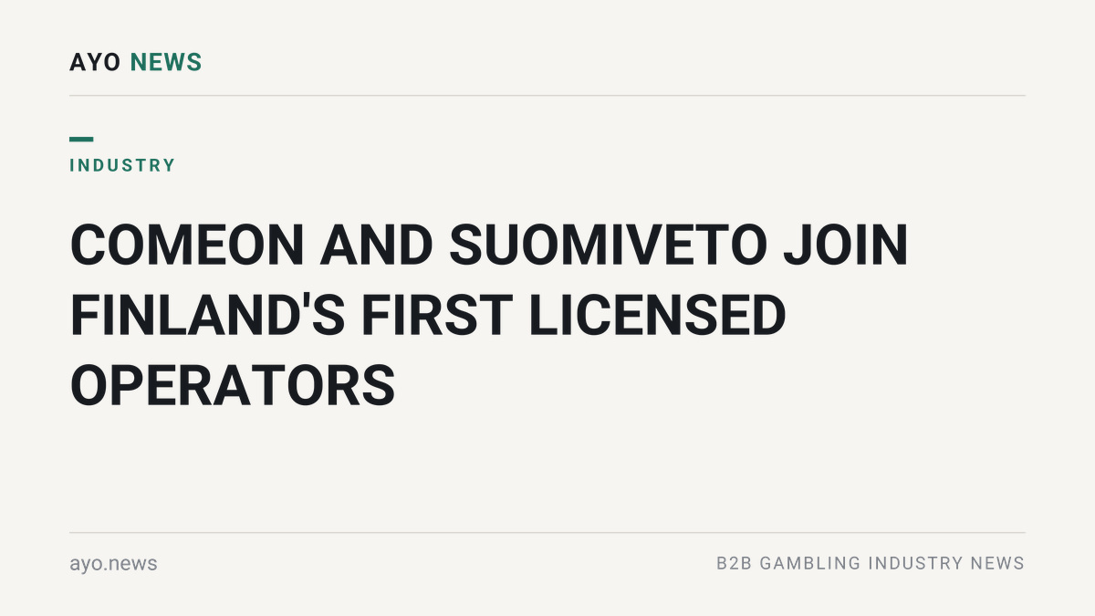 ComeOn and SuomiVeto win Finnish gambling licences