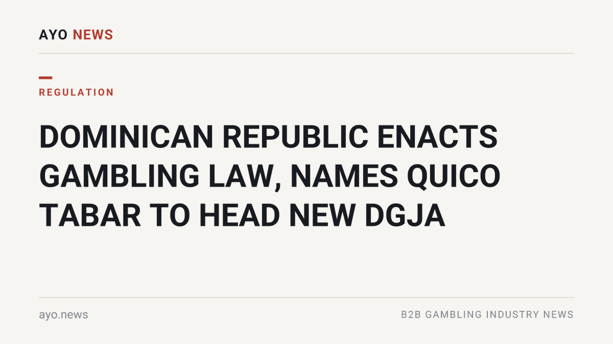 Dominican Republic gambling law DGJA Quico Tabar