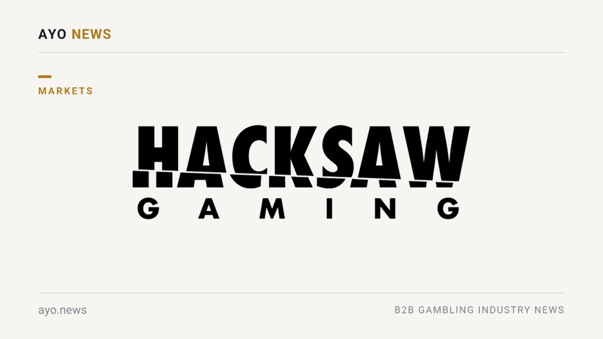 Hacksaw logo card for B2B prediction markets launch