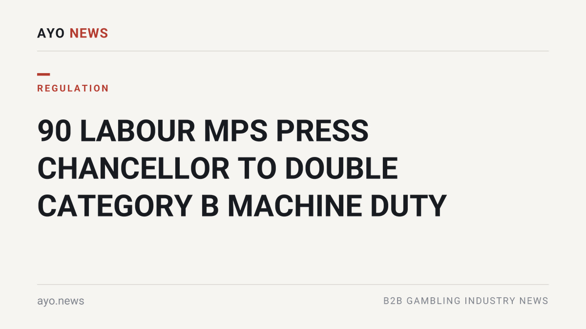 90 Labour Mps Press Chancellor To Double Category B Machine Duty