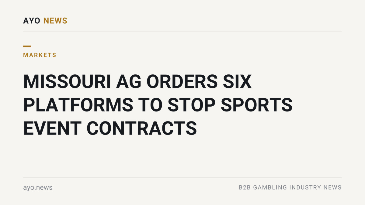 Missouri Ag Orders Six Platforms To Stop Sports Event Contracts