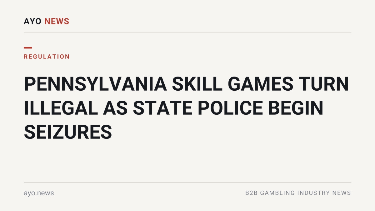 Pennsylvania skill games enforcement headline card