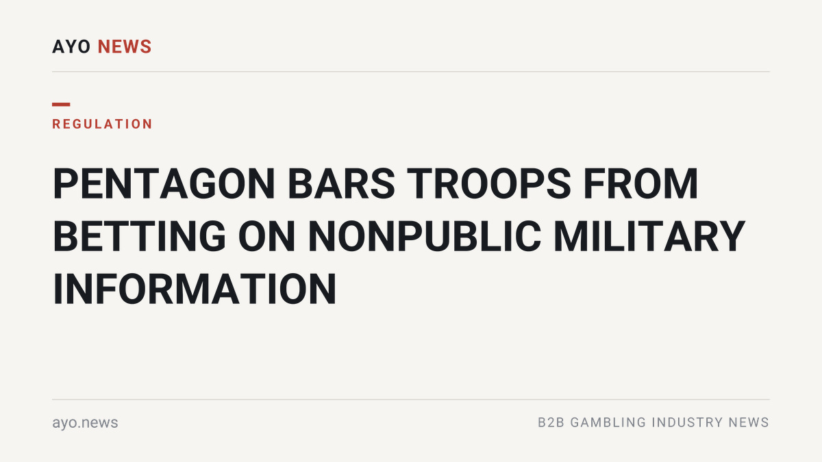 Pentagon bars troops from prediction market bets on nonpublic information