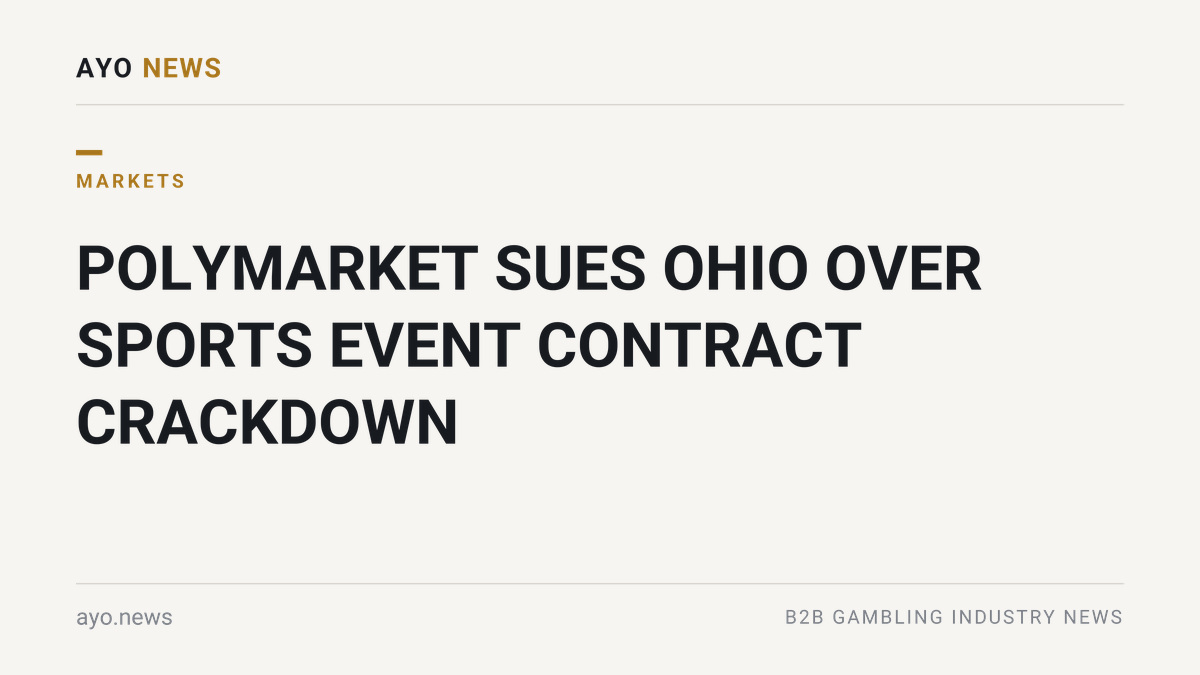 Polymarket Sues Ohio Over Sports Event Contract Crackdown