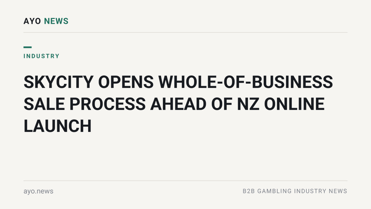 Skycity Opens Whole-Of-Business Sale Process Ahead Of Nz Online Launch