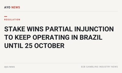 AYO News card: Stake wins partial injunction in Brazil