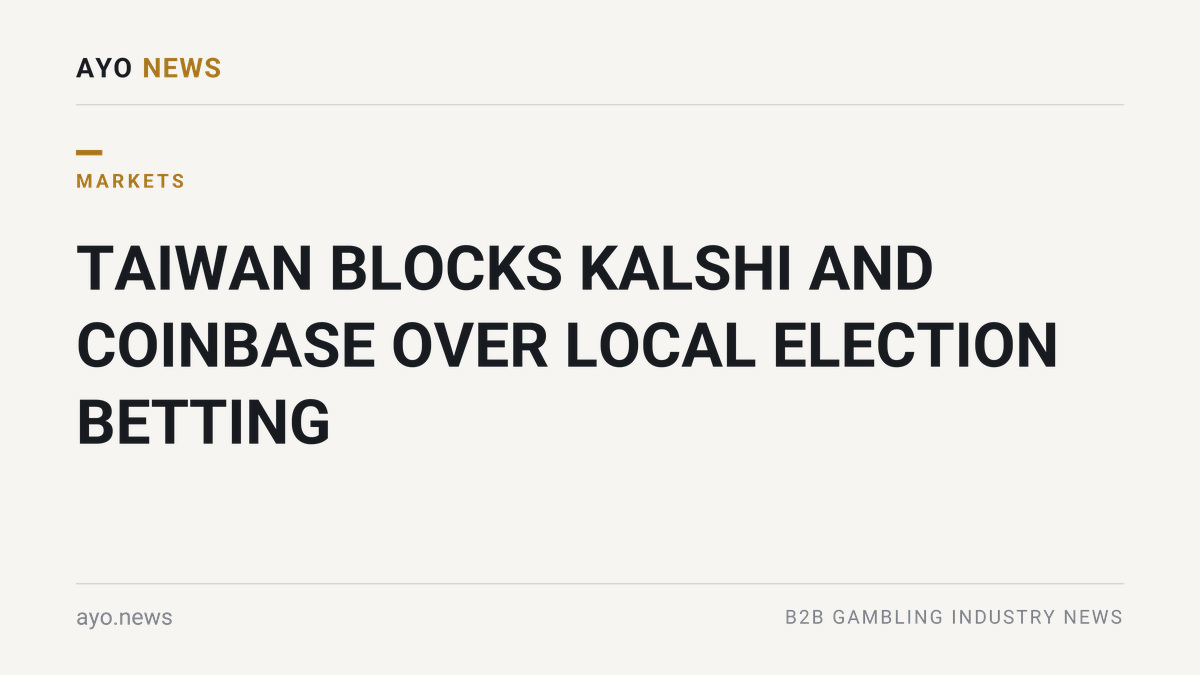Taiwan Blocks Kalshi And Coinbase Over Local Election Betting